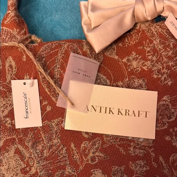 Antik Kraft Orange Floral Women's Bag - Picture 2 of 5